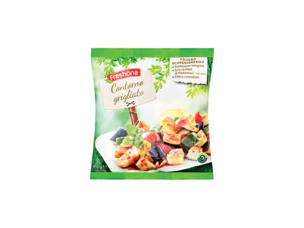Grilled frozen vegetables
