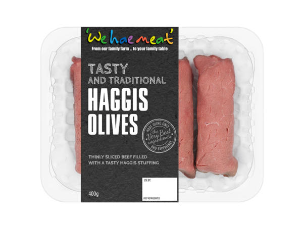 We Hae Meat Haggis Olives