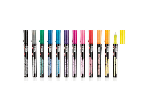 Fiberpennor metallic, 12-pack
