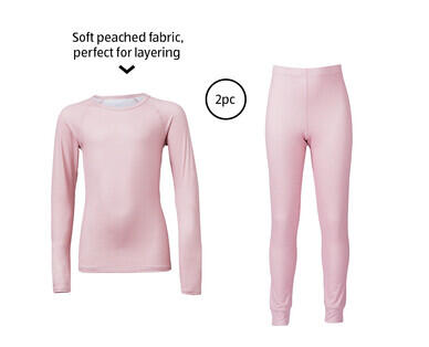 Children's Thermal Underwear 2pc - Pink, Grey or Purple