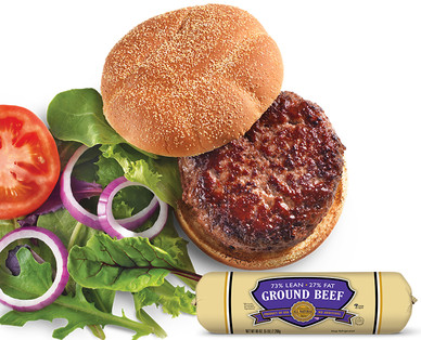 Fresh 73% Lean Ground Beef Chub