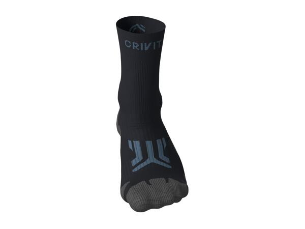 CRIVIT Adults' Blue & Grey Premium Walking Socks