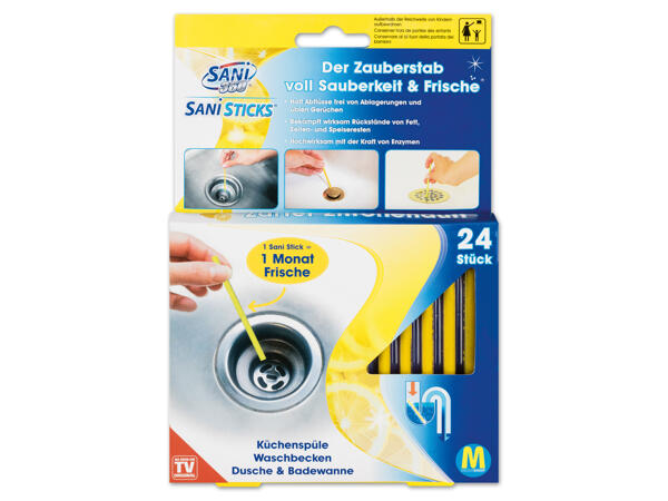 Sani 360°(R) Abflusserfrischer „Sani Stick", 24 Stück