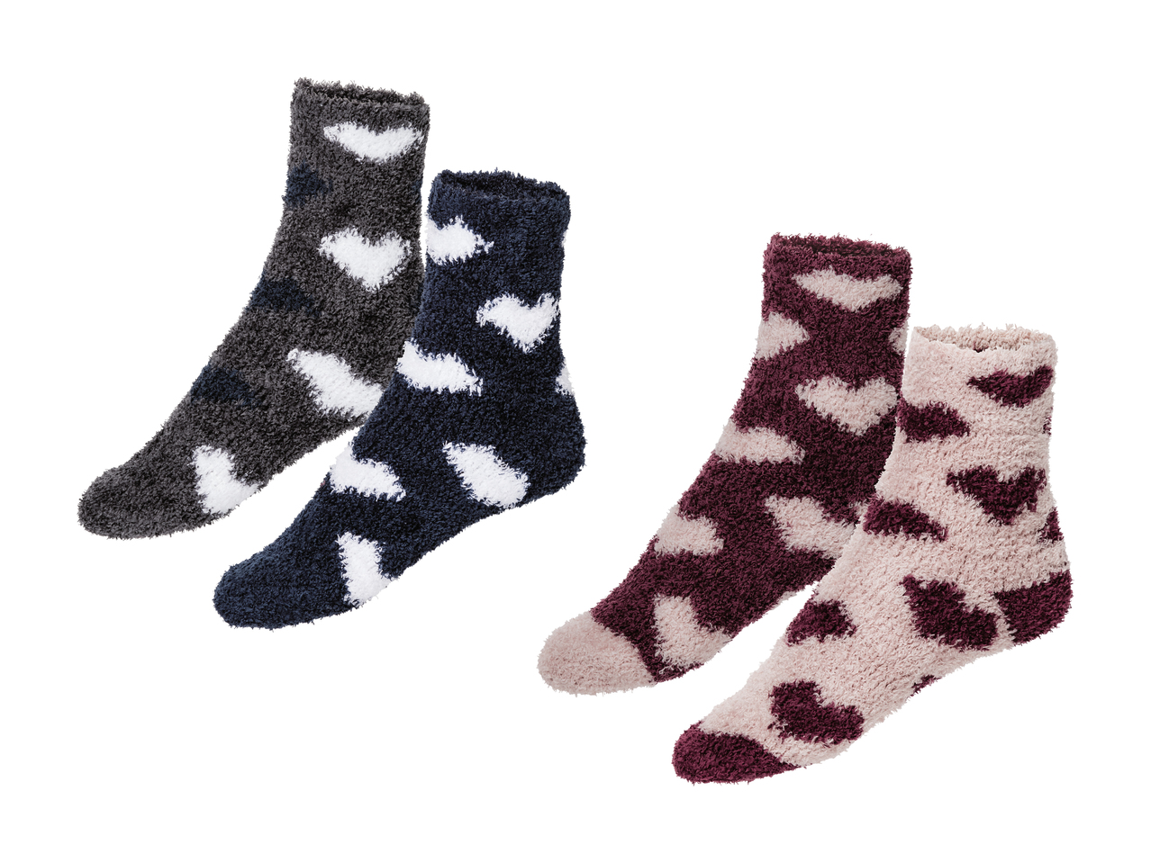 Chaussettes douillettes pour femme, 2 paires1
