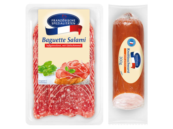 FRANZÖSISCHE SPEZIALITÄTEN Salami oder Knoblauch-Wurst