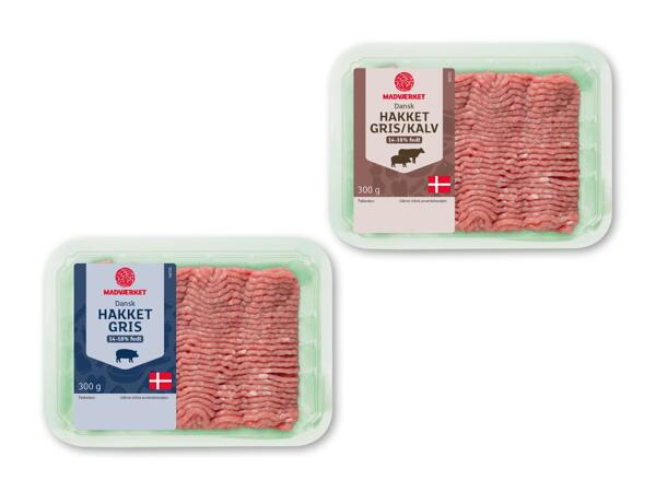 Hakket gris og kalv eller hakket gris