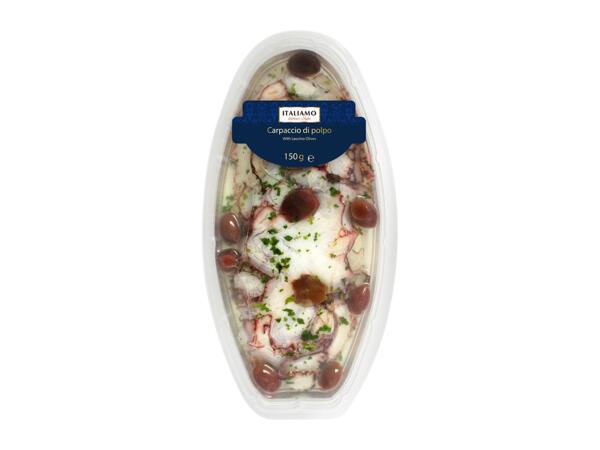 Octopus Carpaccio with Leccino Olives