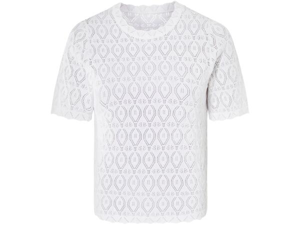 Ladies' short sleeve ajour jumper