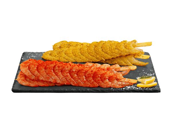 Brochettes de crevettes