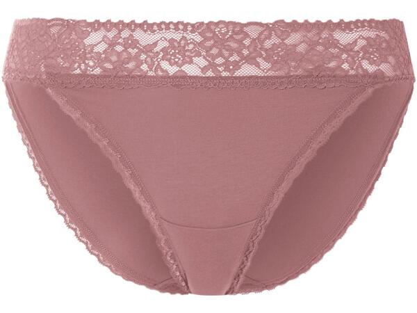Ladies' lace trim briefs, 5 pieces