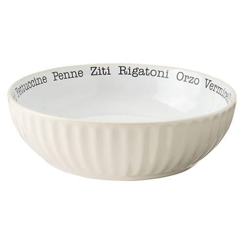 Fluted Pasta Bowl, Beige