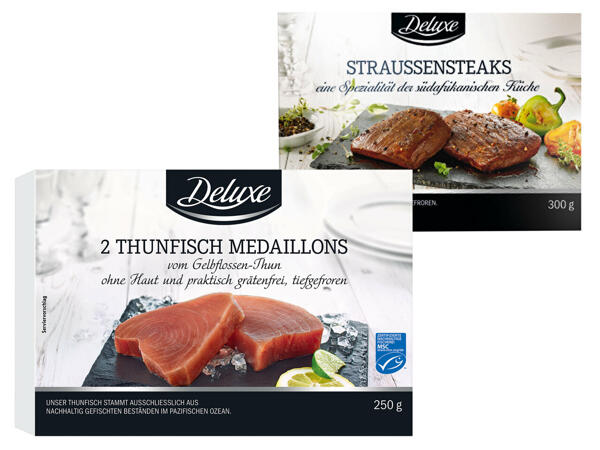 Straußensteaks oder MSC Thunfischsteaks