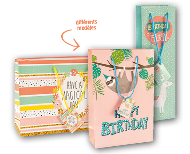 Lot de sacs cadeaux, 3 pièces