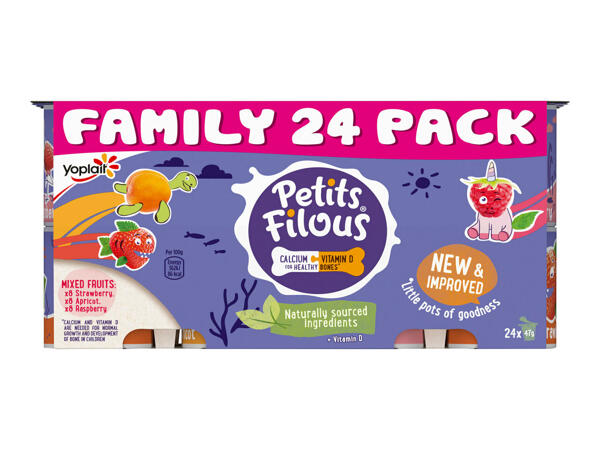 Yoplait Petit Filous Strawberry, Raspberry & Apricot Fromage Frais