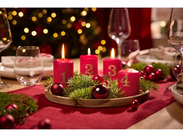 Christmas Candles, 4 Pieces