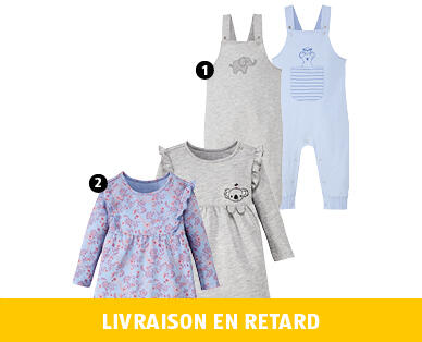 IMPIDIMPI 
 ROBE/SALOPETTE POUR BÉBÉS BIO
