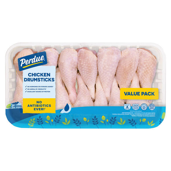 Perdue No Antibiotics Ever Chicken Drumsticks Value Pack, per lb