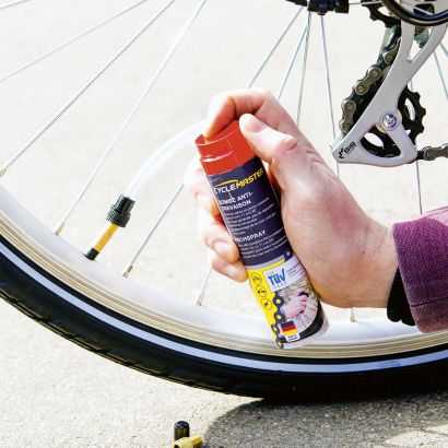 Pechspray voor fietsband
