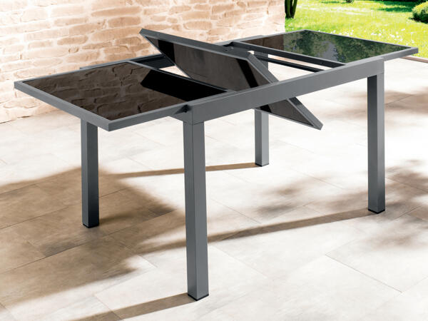 Ausziehbarer Alu-Gartentisch
