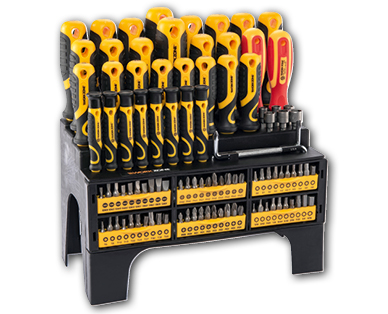 WORKZONE(R) XXL Schraubenzieher-/Bit-Set, 100-teilig
