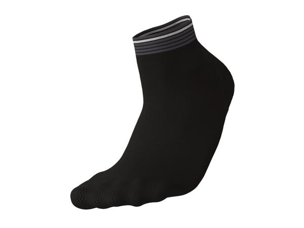 CRIVIT Adults' White & Black Cycling Socks - 2 Pairs