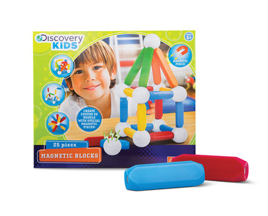 Discovery Kids 25-Piece Magnetic Blocks