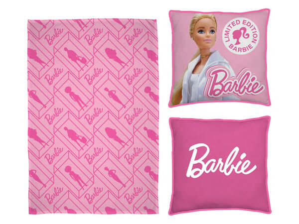 Barbie Dětská deka s polštářem, 100 x 150 cm, 35 x 35 cm