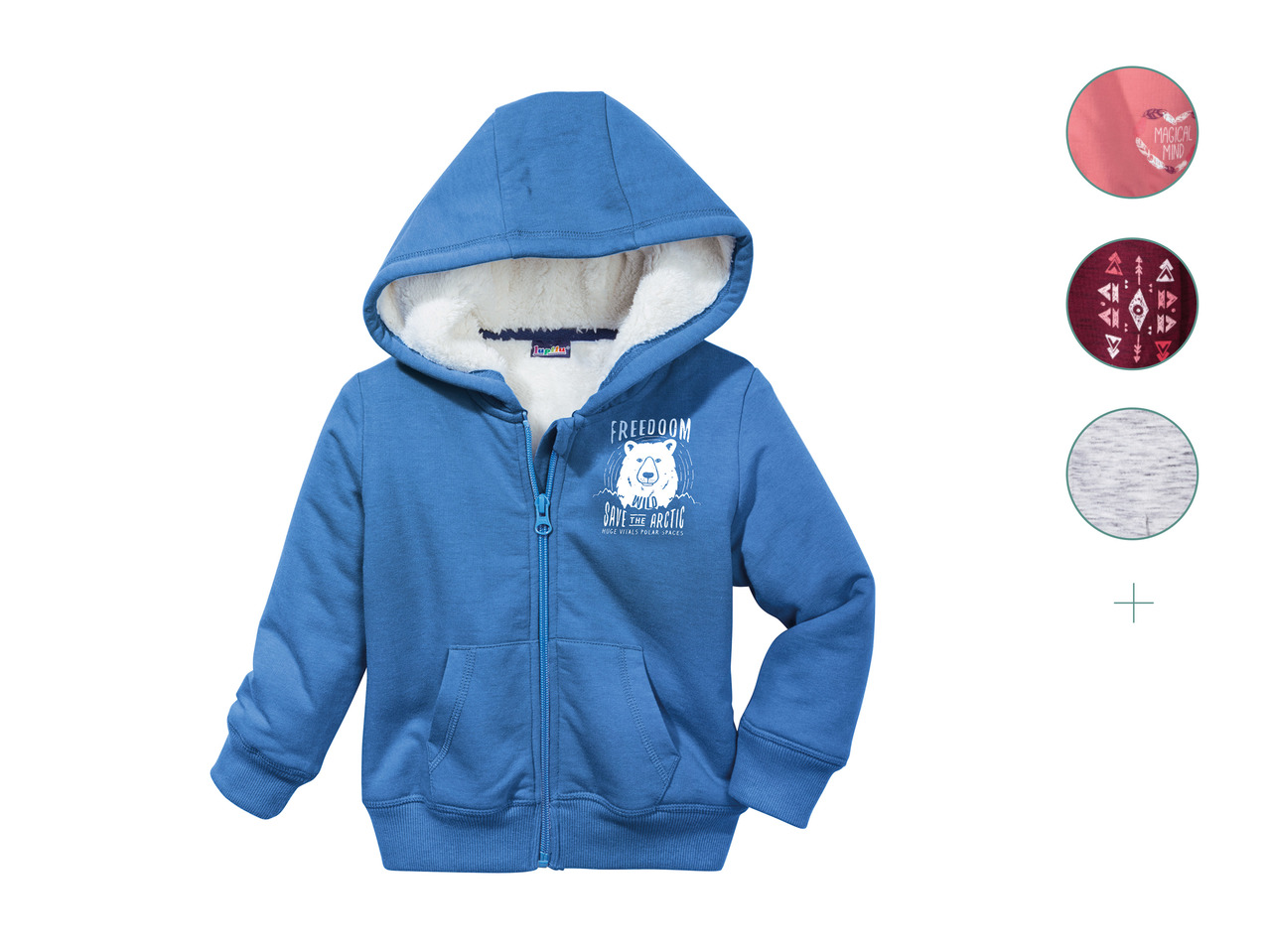 Lupilu Fleece-Lined Zip Through Jumper1