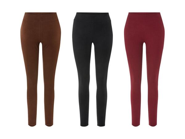 Leggings en tissu nervuré