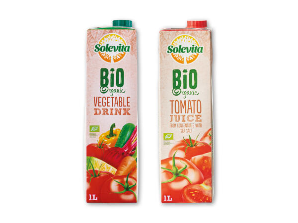 Økologisk grøntsags- eller tomatjuice