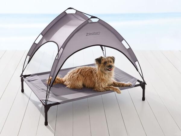 Zoofari Koiran peti aurinkovarjolla