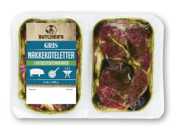 Marinerede eller herregårdskoteletter med skaft