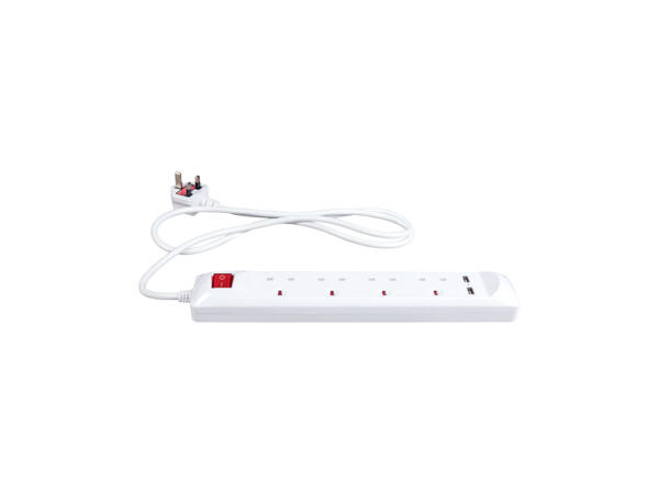 4 Socket Extension Lead with USB Ports