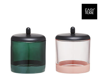 Glass Bathroom Accessories Green/Pink