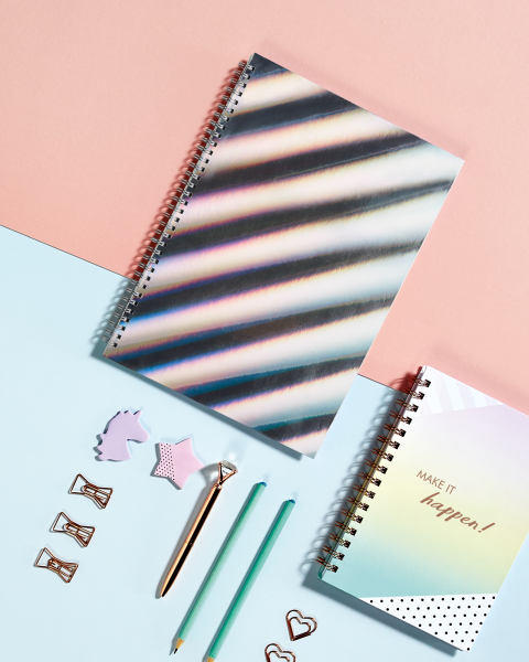 A4 Striped Spiral Bound Notebook