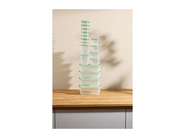 Green Food Storage Container Set - 17 Pieces