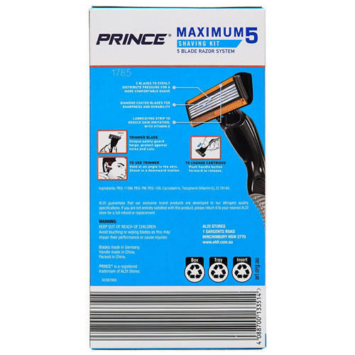 Maximum Men's 5 Blade Razor Shaving Kit