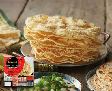 Sharwood's Red Chilli & Cumin Poppadoms