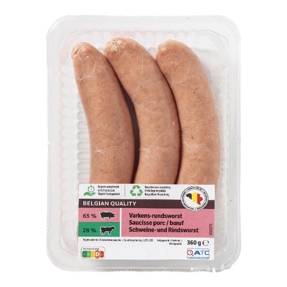 Saucisse porc/bœuf, 3 pcs