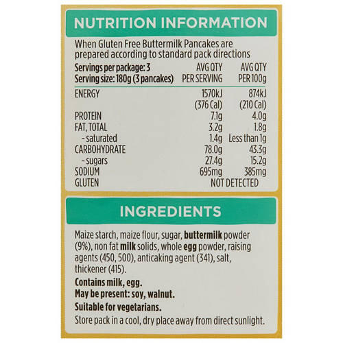 Gluten Free Buttermilk Pancake Shake 300g