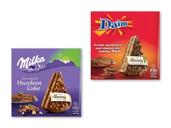Milka eller Daim tærte