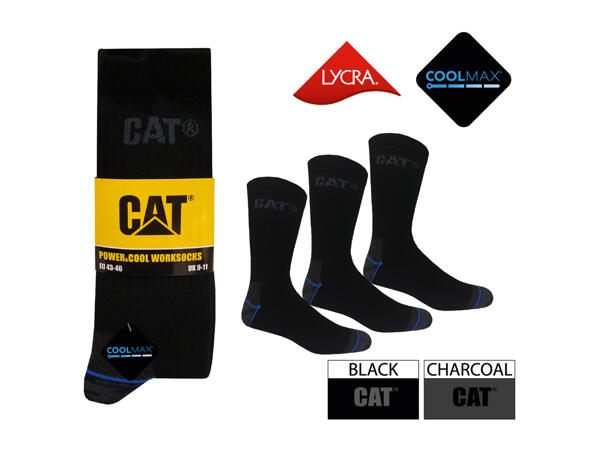 Caterpillar Adult's Work Socks - 3 pack