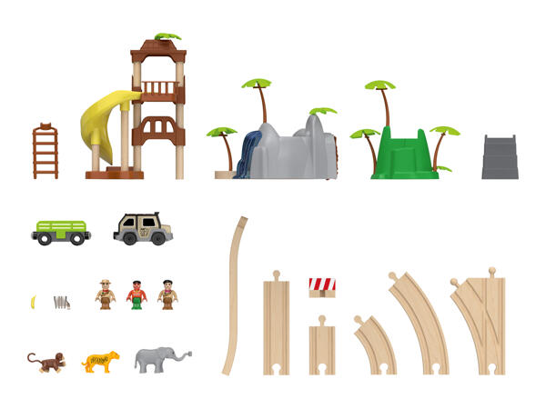 Playtive Wooden Train Set