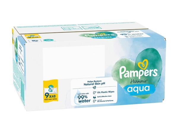 Lingettes humides Pampers Aqua