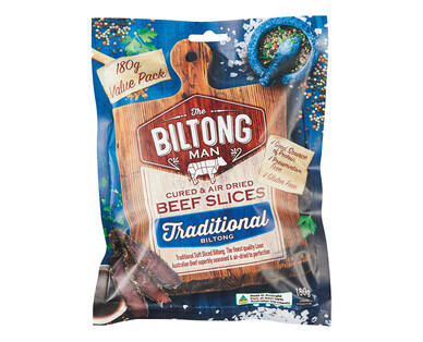 The Biltong Man Traditional Sliced Biltong 180g