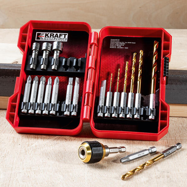 Bohrer-, Bit- und Stecknuss-Set 20tlg.