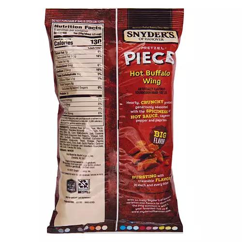 Hot Buffalo Wing Flavored Pretzel Pieces, 8 oz
