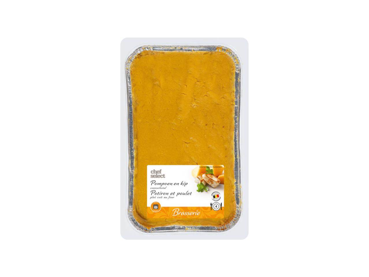 Ovenschotel kip met pompoen
