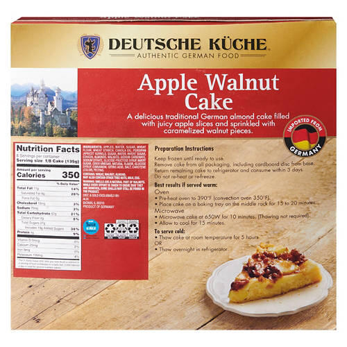 Apple Walnut German Cake, 38 oz