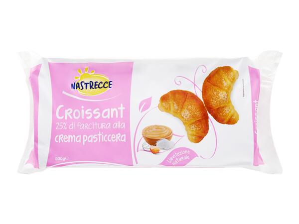 Croissant filled with pastry cream